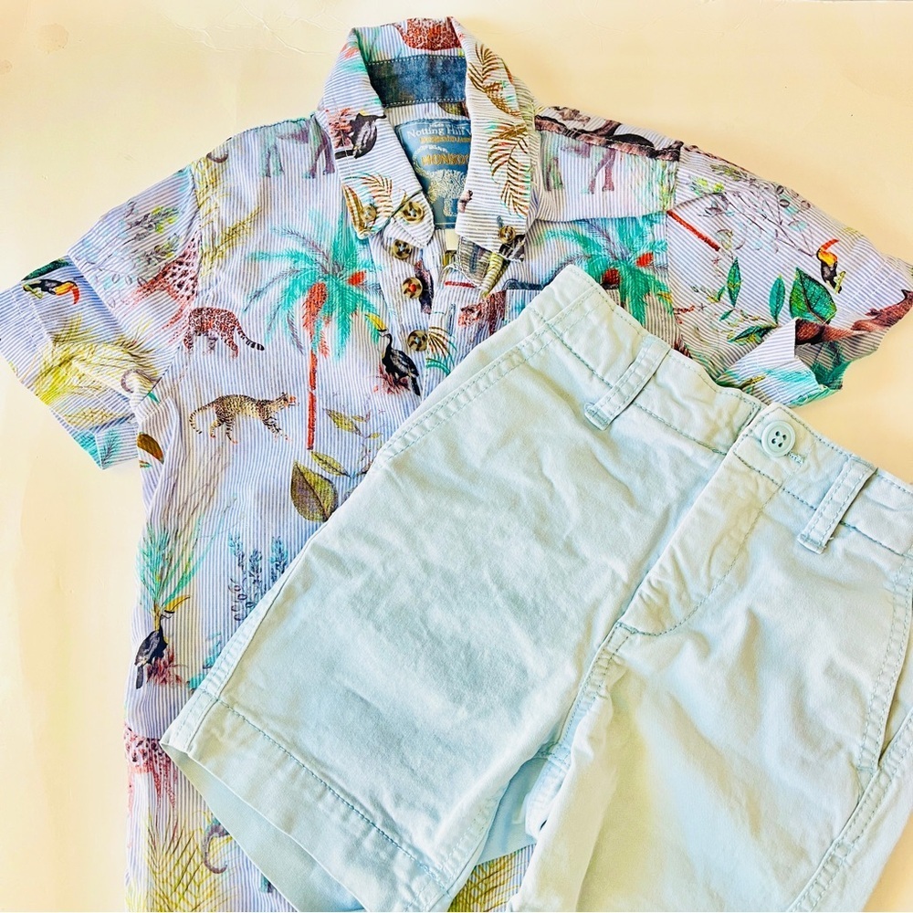 Monsoon Jungle Adventure Kids Shirt and Shorts Set